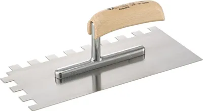 Produktbild von Glättekelle 280x130mm gezahnt 15x15mm Bauqualität FORTIS