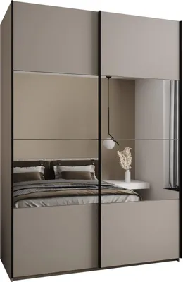 Produktbild von MEBLE KRYSPOL LUX 4 Schrank - 245,5x180x64cm - Kaschmir, Kaschmir, Schwarz
