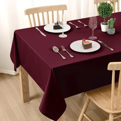 Produktbild von Tischdecke Outdoor Wetterfest 140x260cm Fleckschutz Weinrot Polyester