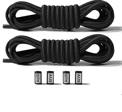Produktbild von INF Elastische Schnürsenkel ohne Binden - 2 Paar Schwarz