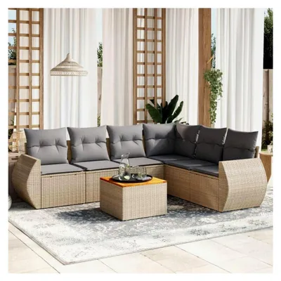 Produktbild von Gartenlounge mit Stauraum, Rattan Sofa, Outdoor Ecklounge, Terrassenmöbel