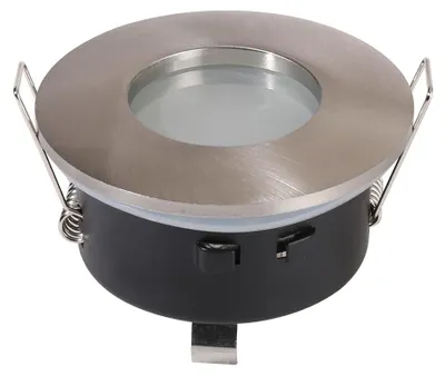 Image de HOFTRONIC - Spot LED encastrable 83mm GU10 IP44 Inox gris rond