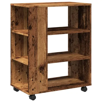 Obrázek produktu pro vidaXL Roll container old wood look 60x35x75 cm materiál na bázi dřeva