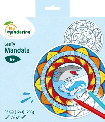 Imagen del producto de Avenida MandarineGY028O. Libro para colorear "Graffy Pop Mandala", para niños