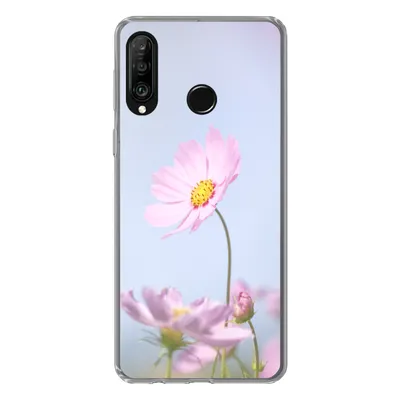 Produktbild von MuchoWow® Handyhülle Schutzhülle Hülle für Huawei P30 Lite Blumen - Rosa - Draußen - Natur Silikon Softcase Handy Hülle - Handyhülle