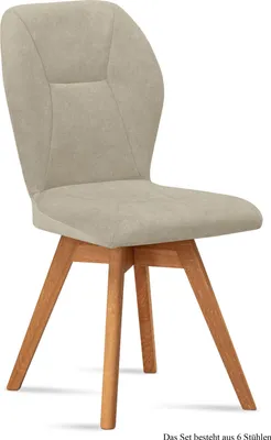 Produktbild von Esszimmerstuhl drehbar (6er-Set) Draga 51x92x60 Eiche geölt/Natur