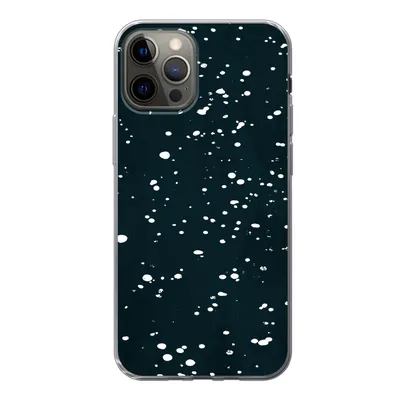 Produktbild von MuchoWow® Handyhülle Schutzhülle Hülle für iPhone 12 Pro Polka dots - Schwarz - Weiß Silikon Softcase Handy Hülle - Abdeckung