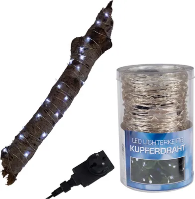 Produktbild von Draht Lichterkette KALTWEIß biegsam 360er 36 Meter mit LED für Innen + Außen IP44