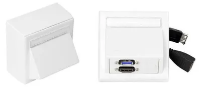 Produktbild von Vivolink WI221261, HDMI + USB A, 2 Modul(e), Weiß, 140 g, 150 g