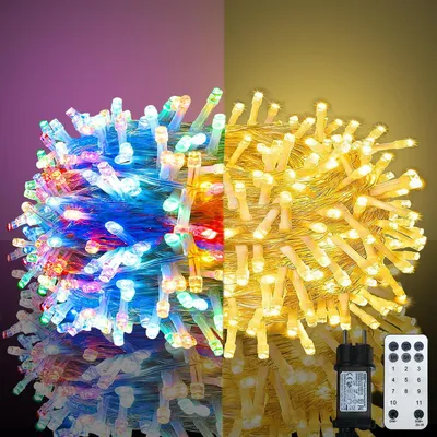 Zdjęcie produktu dla Świateł LED do użytku wewnątrz i na zewnątrz - 30 metrów - 300 diod LED - 4 tryby zmiany kolorów - Girlanda świąteczna z 11 trybami