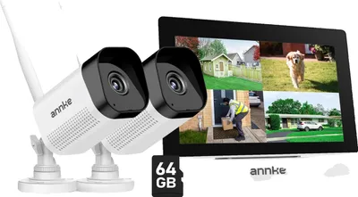 Image de Caméra de sécurité, résolution 3MP, audio bidirectionnel, I71GK 2PCS 64G SD