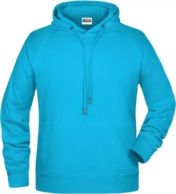 Produktbild von Men's Hoody Kapuzensweat mit Raglanärmeln turquoise, Gr. L