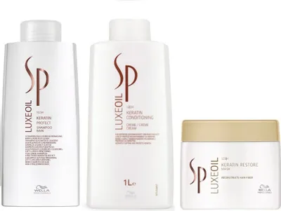 Produktbild von Wella SP Luxe Oil Shampoo 1000ml + Conditioner 1000ml + Mask 400ml