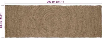 Obrázok produktu pre vidaXL Koberec sivý 60 x 200 cm juta