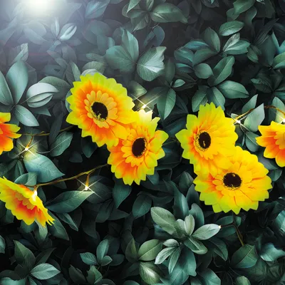 Immagine prodotto di Catena luminosa a energia solare con motivo floreale – 20 LED bianco caldo – 2 m – Alimentazione solare – Si accende automaticamente al tramonto – Illuminazione decorativa da esterno per giardino, balcone e terrazza [11762B]
