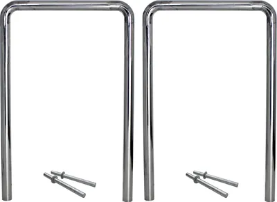Produktbild von 2 x Fahrradanlehnbügel 118 x 78 cm Edelstahl Ø 60 mm Typ U ergebener Name