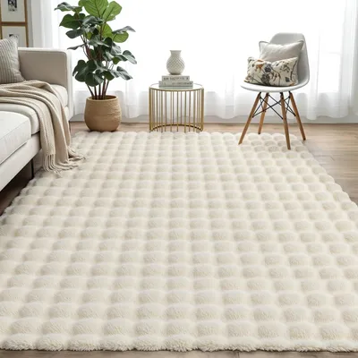 Produktbild von Shaggy-Teppich flauschig, weich, modern, rutschfest, beige, 120 x 160 cm