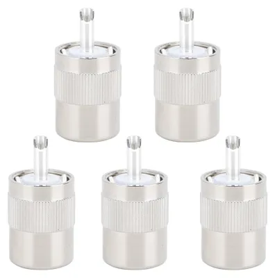 Zdjęcie produktu dla 5 sztuk złączy kablowych UHF PL-259 męskich do kabli koncentrycznych 50 Ohm RG8 / RG214 RG213 9913 LMR400