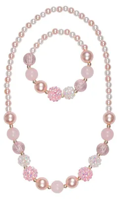 Image de Ensemble collier et bracelet Pearly Pink - 2 pièces