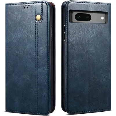 Obrázek produktu pro Pouzdro pro Google Pixel 7A, kožené flip pouzdro peněženka s funkcí stojánku modré