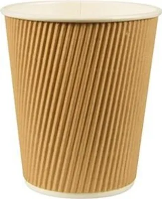 Produktbild von Trinkbecher, Pappe 0,2 l Ø 8 cm · 9 cm natur Ripple Wall