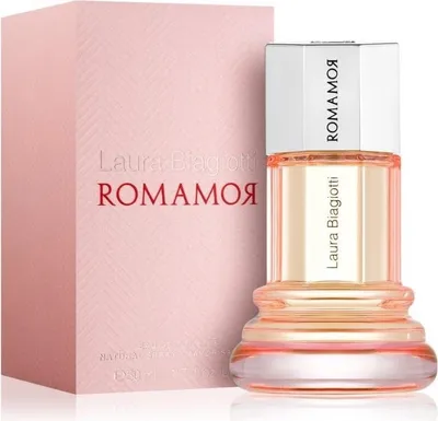 Obrázek produktu pro Laura Biagiotti RomamoR, Ženy, 50 ml, Nedoplnitelná lahvička, Bobule, Ostružina, Jasmín, Magnoliová, Pomerančový květ, Kašmírové dřevo, Pačuli, Vanilka