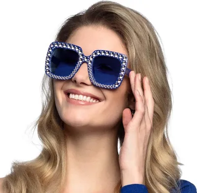 Produktbild von Boland 661992, Karnevalskostüm-Brille, Erwachsener, Uni, Polycarbonat (PC), Acryl, Blau, 50 g