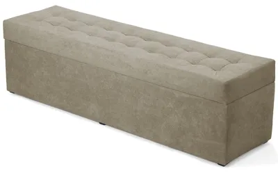 Produktbild von MG Design Polsterhocker Grün 45x160 cm - Stauraum 190L, bis 300 kg, stabil & pflegeleicht, für Wohnzimmer, Schlafzimmer & Flur