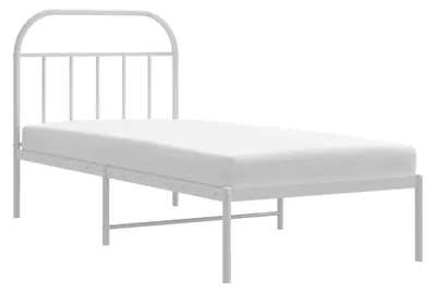 Obrázek produktu pro vidaXL Postel s čelem kovová bílá 90x200 cm