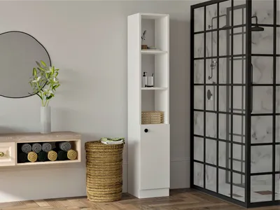 Obrázek produktu pro Skye Decor, Trend - White, koupelnová skříňka, bílá, 100 % MELAMÍNOVÁ DESKA, 30 x 29,6 x 170 cm