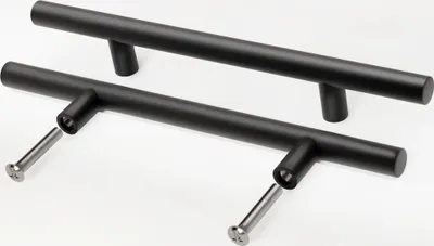 Produktbild von 1 Stück Küchengriffe Schrank Schublade Türgriff Stangengriff Breite: 200 mm Bohrlochabstand: 130 mm Schwarz Matt