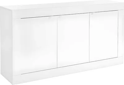 Produktbild von BUT BRIGHT, 3 Tür(en), 2 Regale, Weiß, Spanholzplatte, Weiß, Drehtür