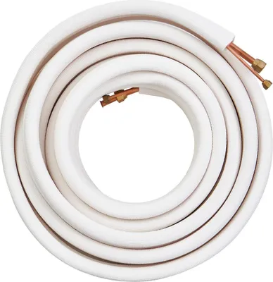 Obrázok produktu pre Súprava mini split potrubia 15240 mm, medené rúrky s vonkajším priemerom 6,4 a 12,7 mm a trojvrstvová izolácia, pre mini split klimatizačné chladiace alebo vykurovacie čerpadlá a HVAC s obalovými páskami.
