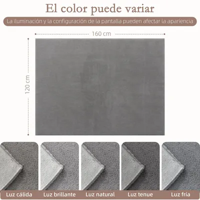 Obrázek produktu pro Koberec do obývacího pokoje – koberec s vysokým vlasem – 120 x 170 cm – lze prát v pračce – moderní design pro obývací pokoj a ložnici – světle šedý