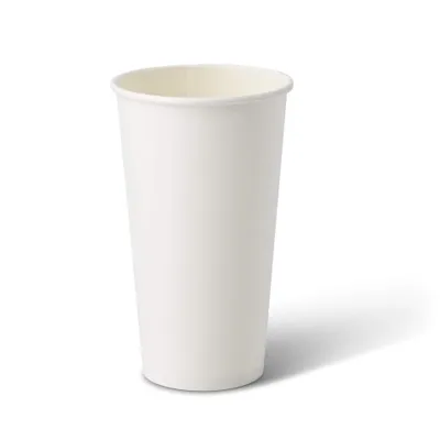 Productafbeelding van Wit wegwerppapierbeker, 550 ml, diameter 90 mm, 50 stuks.