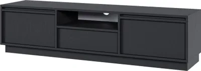 Produktbild von Selsey Evo - TV-Möbel 2-türig mit Schublade, schwarz, 154 cm