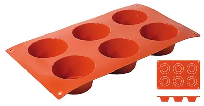 Produktbild von Silikon-Backmatte, MUFFIN mit 6 Formen