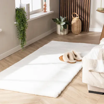 Image de Volero - Couloir doux à poils longs - Comfy Supreme Blanc - 80x250 cm