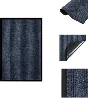 Immagine prodotto di zerbino vidaXL a righe blu 80x120 cm - Zerbini