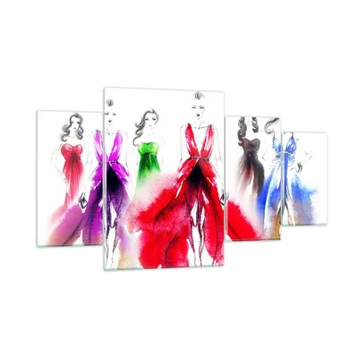 Produktbild von Bilder auf glas - Fotomodell Frau - 160x90cm - Glasbilder - Wandbilder - Kunstdruck - zum Aufhängen bereit - Wanddekoration aus Glas - Glas Bilder - Wandbild auf Glas - 4 Teile - GDL160x90-3651
