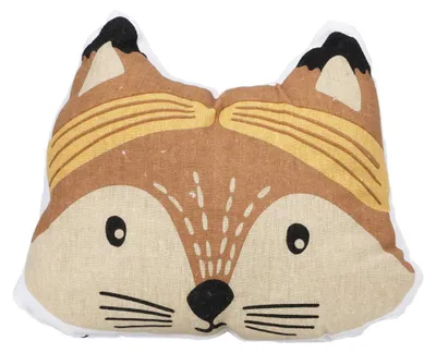 Immagine prodotto di Cuscino per bambini con orecchie, cotone, 35 x 40 cm, volpe