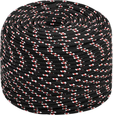 Image de vidaXL Corde de bateau noir 6 mm 50 m polypropylène