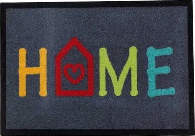 Produktbild von Fußmatte - Grau - 60 x 40 cm - Home in bunten Farben