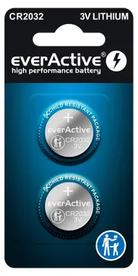 Produktbild von Lithiumbatterie mini everActive CR2032- Blisterverpackung 2 Stk.