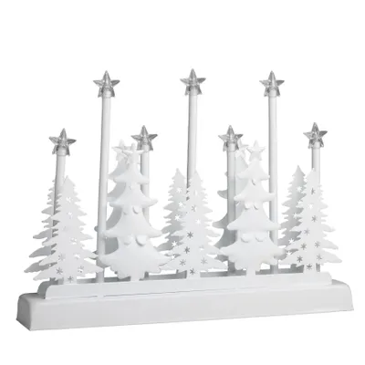 Produktbild von Beleuchtete Weihnachts Silhouette mit LED Sternen ca. 32 x 5,5 x 23 cm