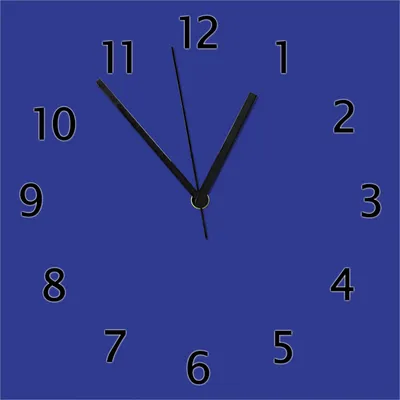 Produktbild von Wallario Design Wanduhr Dunkelblau aus Echtglas, Größe 30 x 30 cm