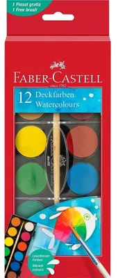 Immagine prodotto di Faber - Castell Colori ad acqua 30 mm - 12 colori