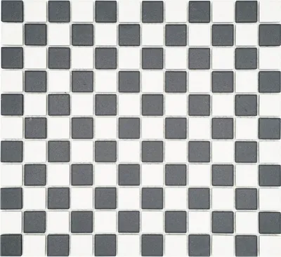 Produktbild von Keramikmosaik AT 149 Schachbrett 30,2x33 cm schwarz weiß