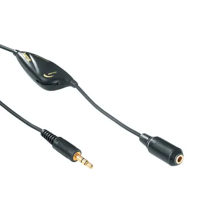 Obrázok produktu pre Hama Stereo 3,5 mm Male Plug-Stereo 3,5 mm Female Jack, 3 m, 3.5mm, Samec, Samica, 3 m, Čierna