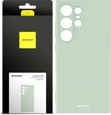 Image de Coque en silicone SPACECASE Coque en silicone pour Galaxy S24 Ultra Green